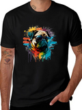 Pug Art Mens Graphic T-Shirt