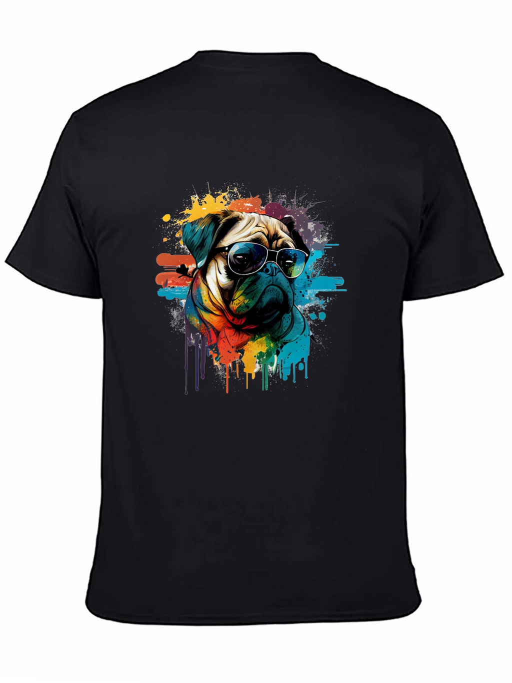 Pug Art Mens Graphic T-Shirt