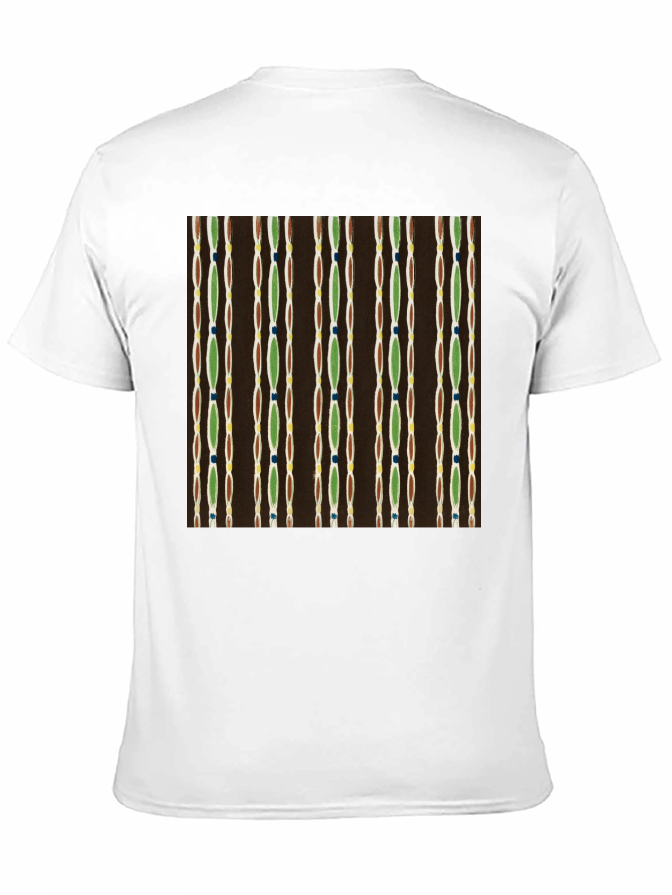 Retro Pattern Black Cotton Tee
