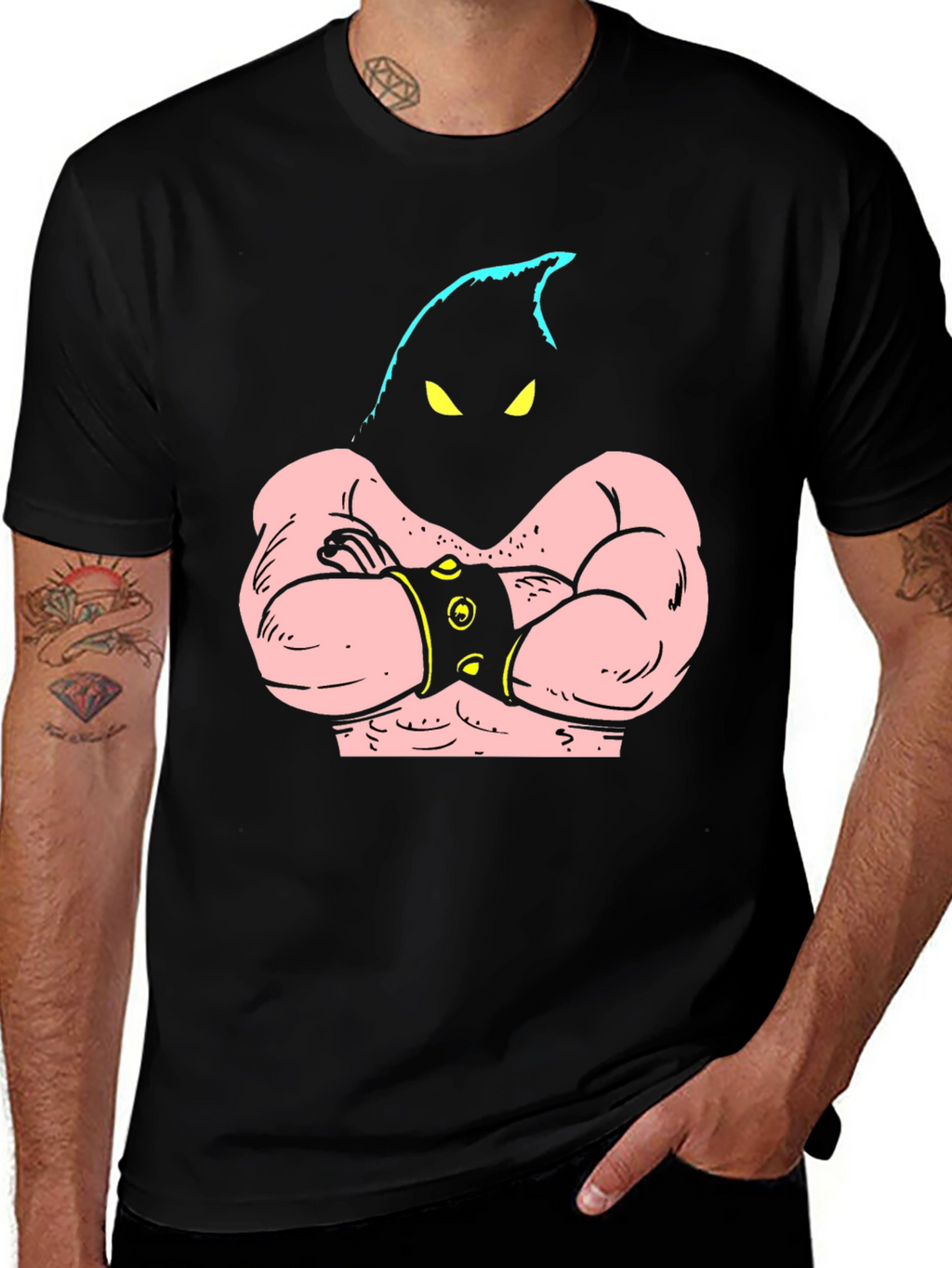Mysterious Muscle Tee - Funny Graphic T-Shirt