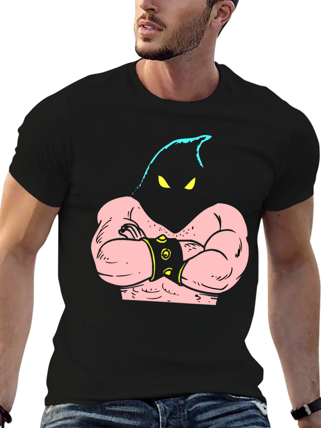 Mysterious Muscle Tee - Funny Graphic T-Shirt