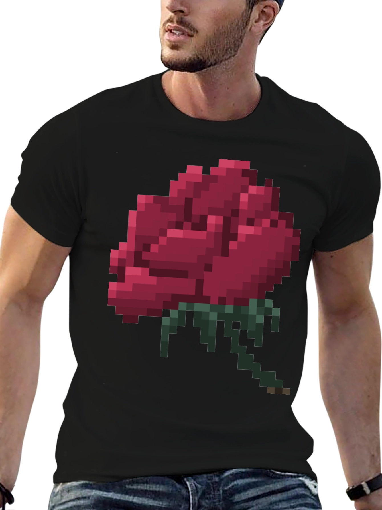 Pixel Rose T-Shirt - Gamer Style