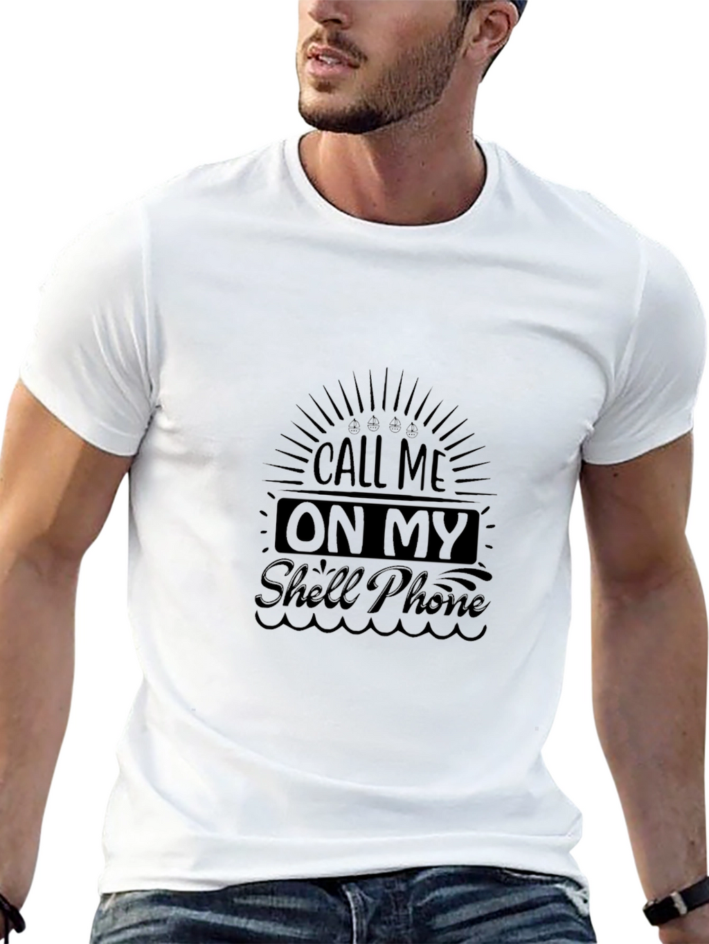 Call Me On My Shell Phone Graphic T-Shirt