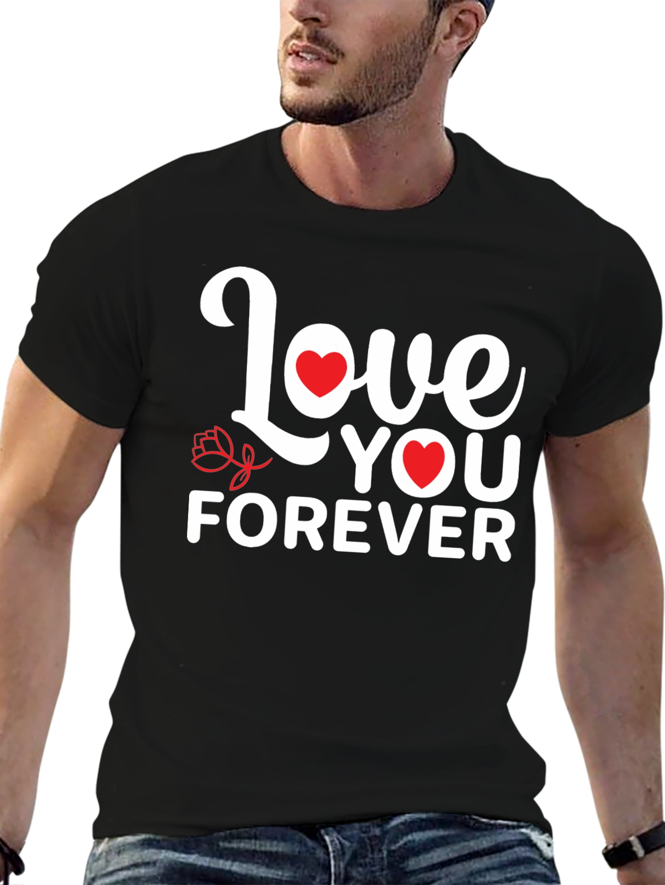 Love You Forever Graphic Tee - Black