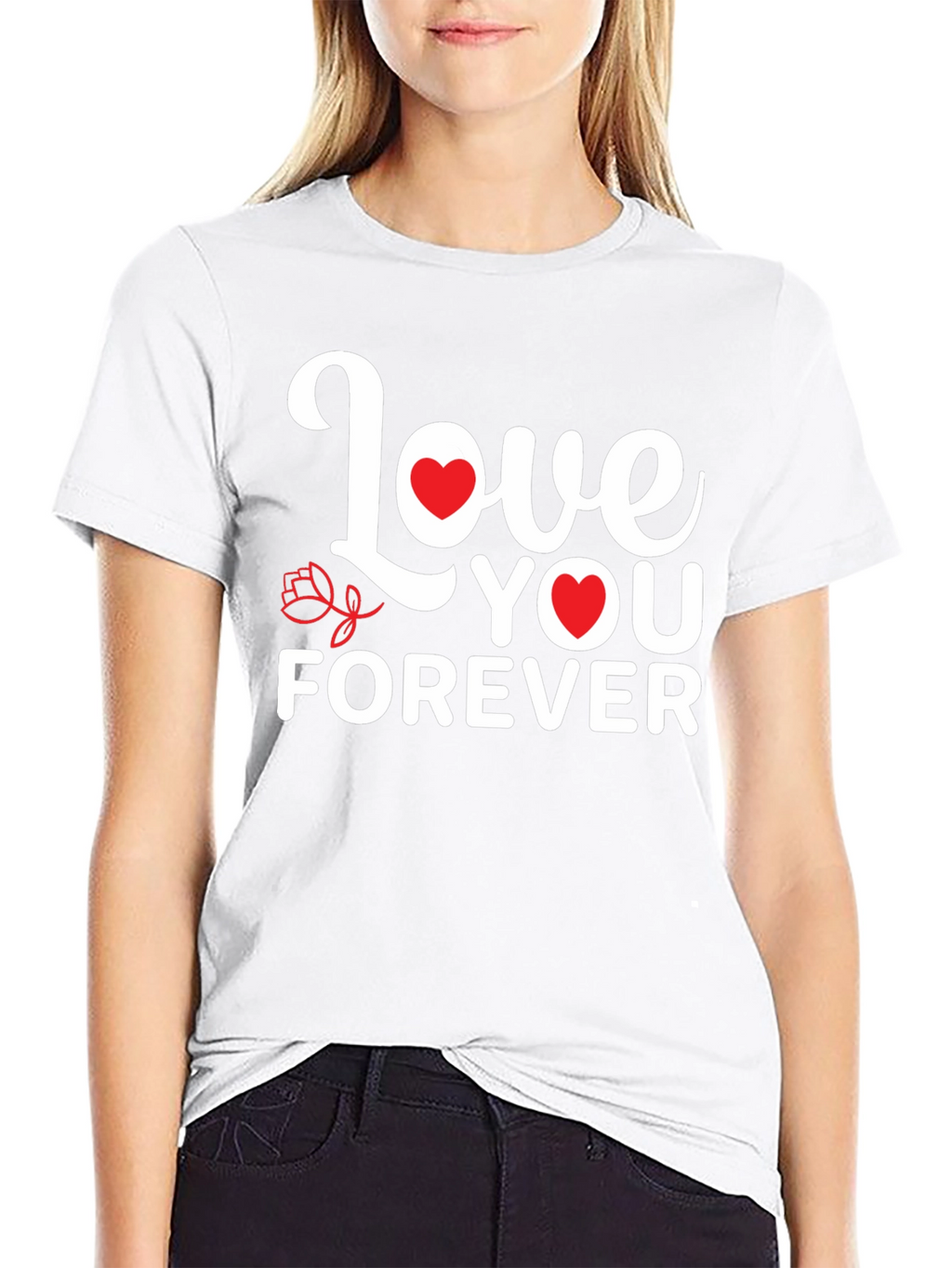 Love You Forever Graphic Tee - Black
