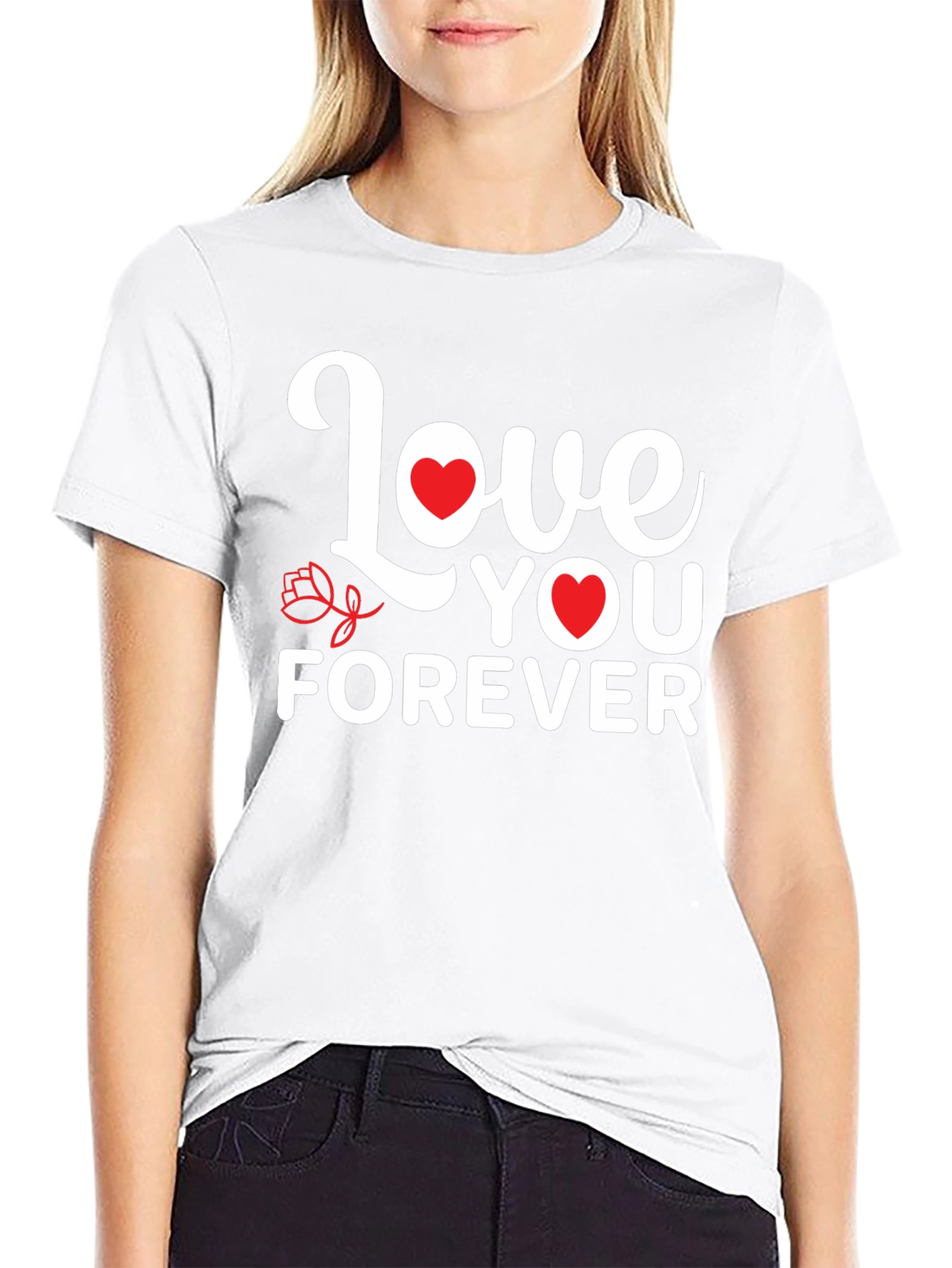 Love You Forever Graphic Tee - Black