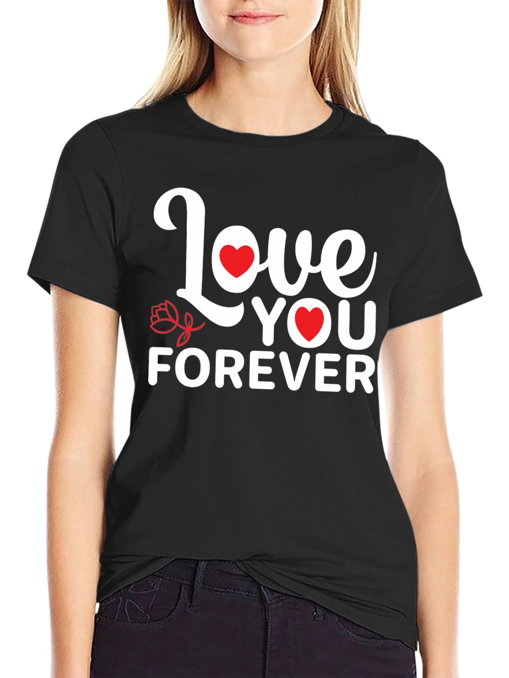Love You Forever Graphic Tee - Black