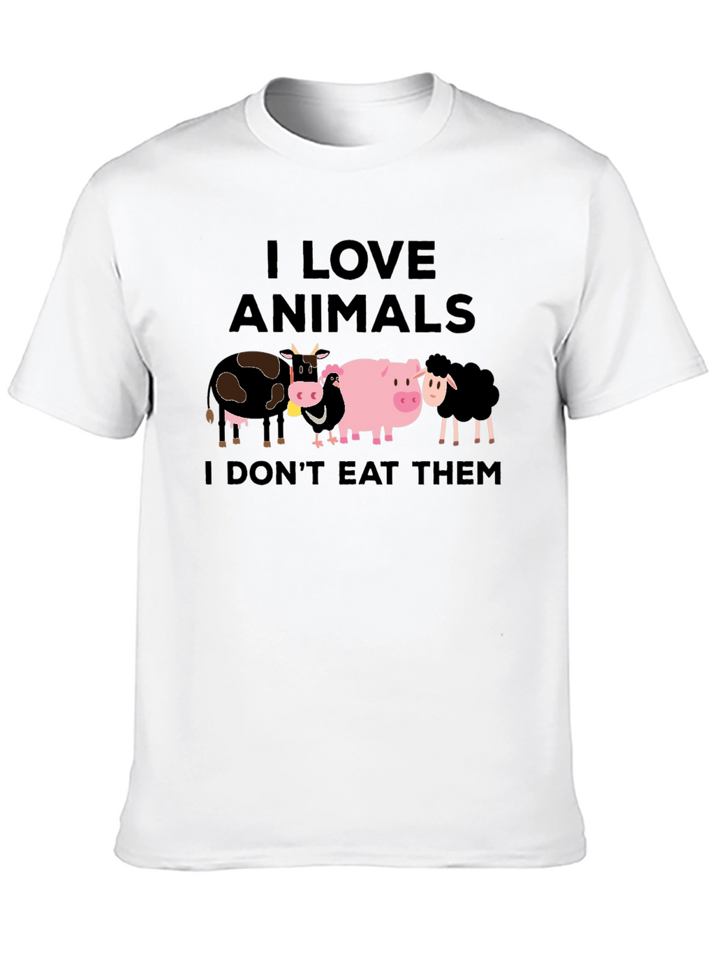 I Love Animals Vegan T-Shirt