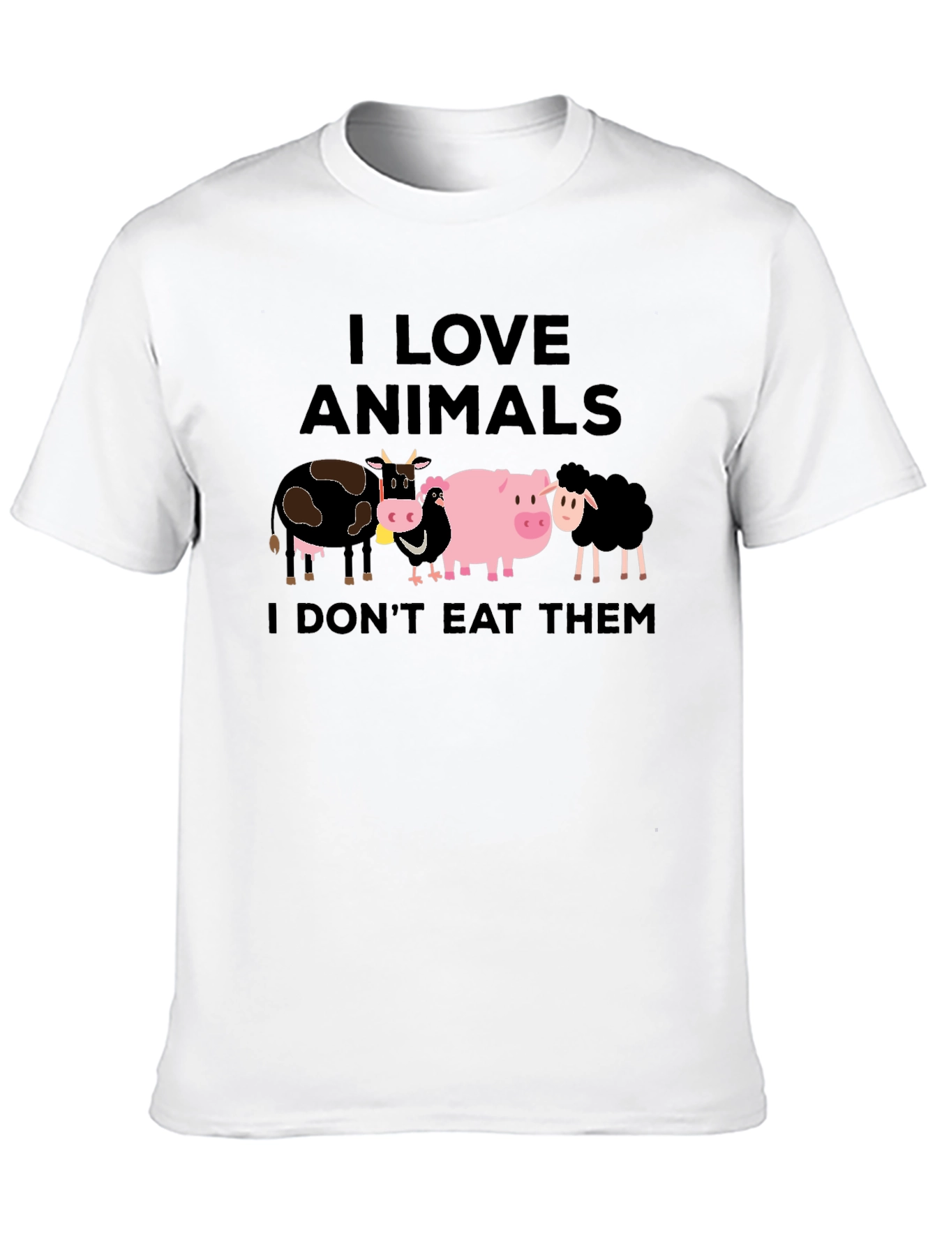 I Love Animals Vegan T-Shirt