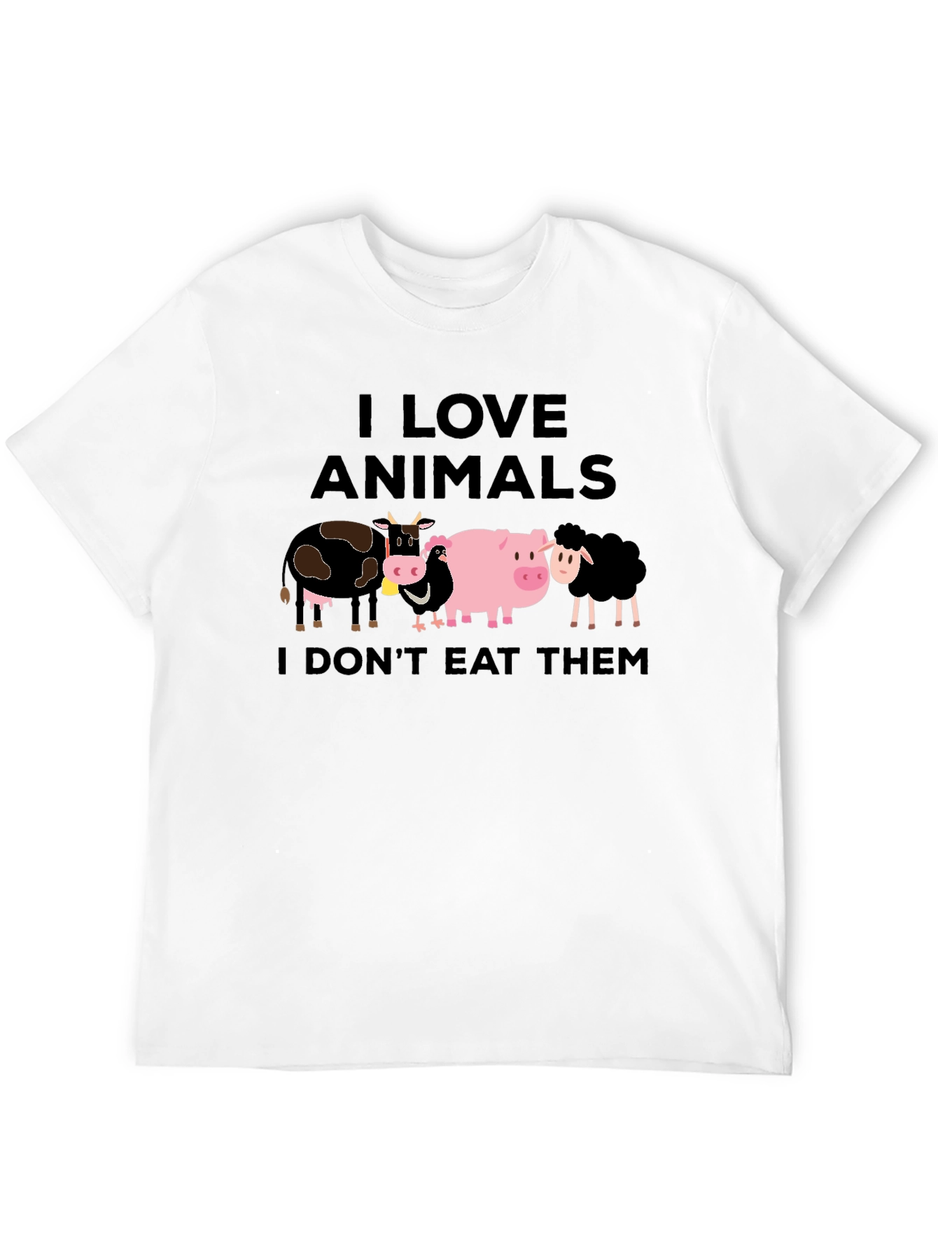 I Love Animals Vegan T-Shirt