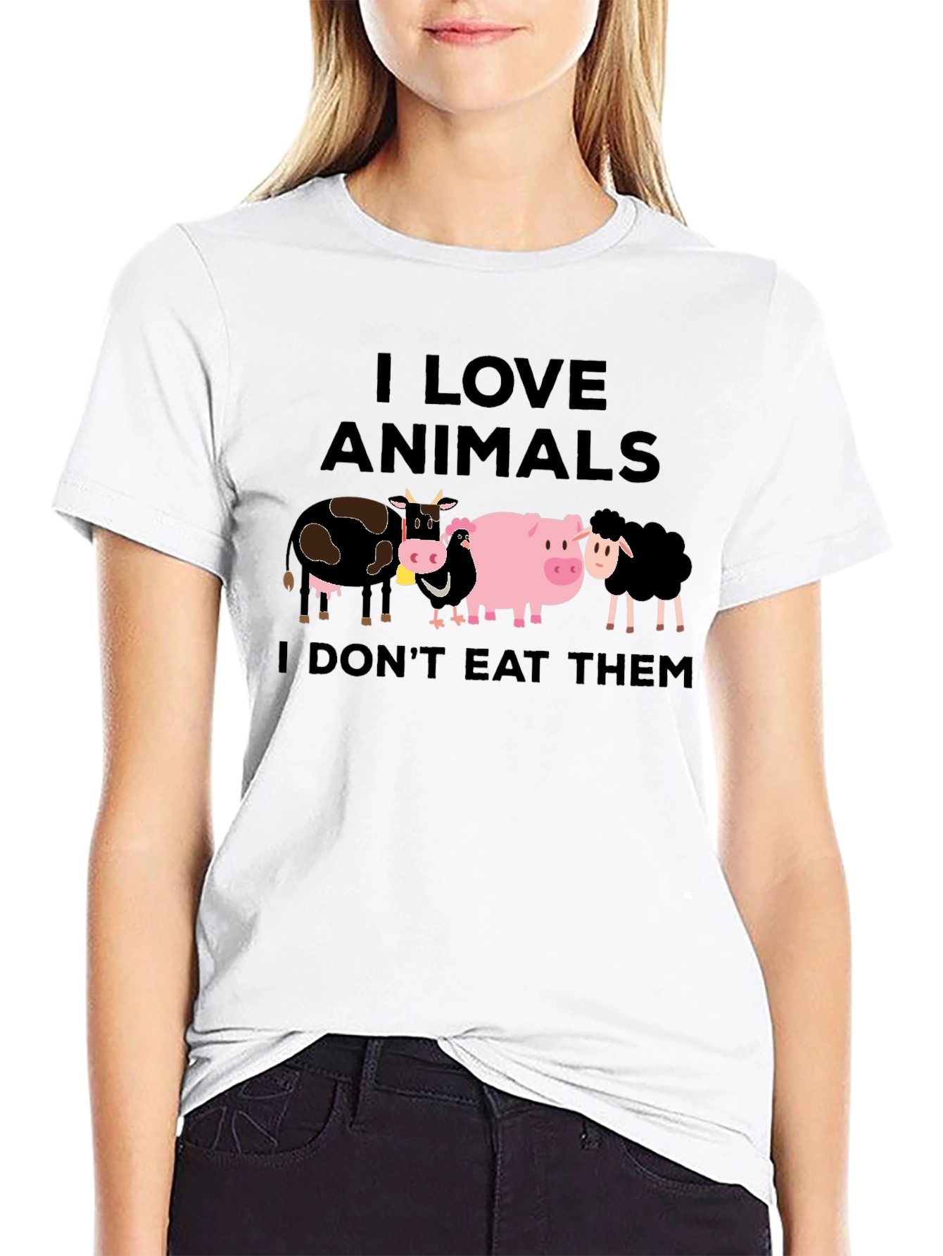 I Love Animals Vegan T-Shirt