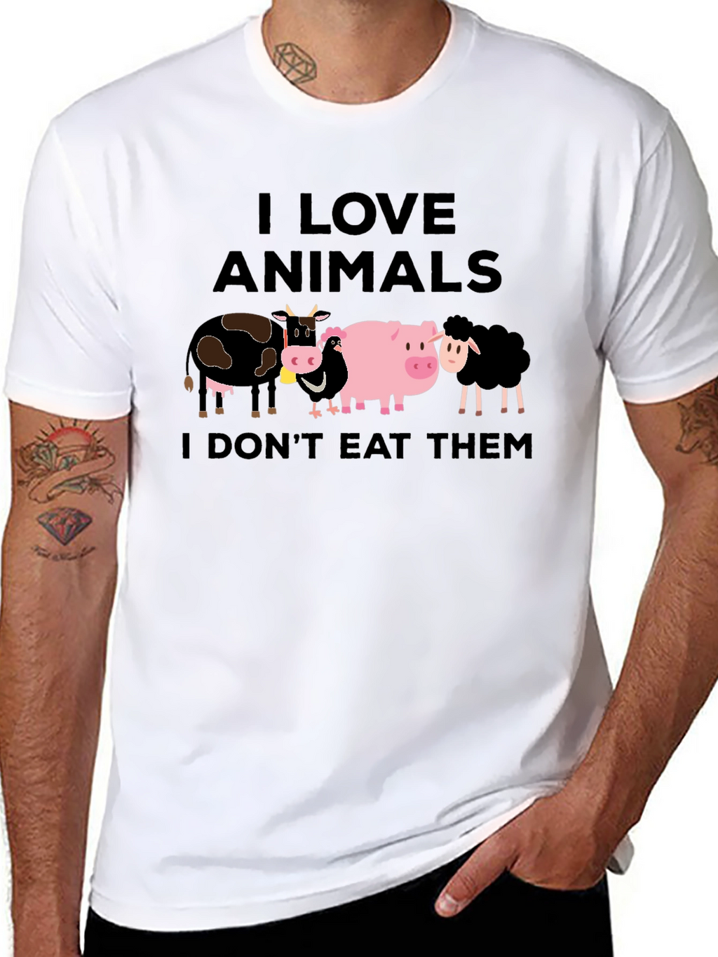 I Love Animals Vegan T-Shirt