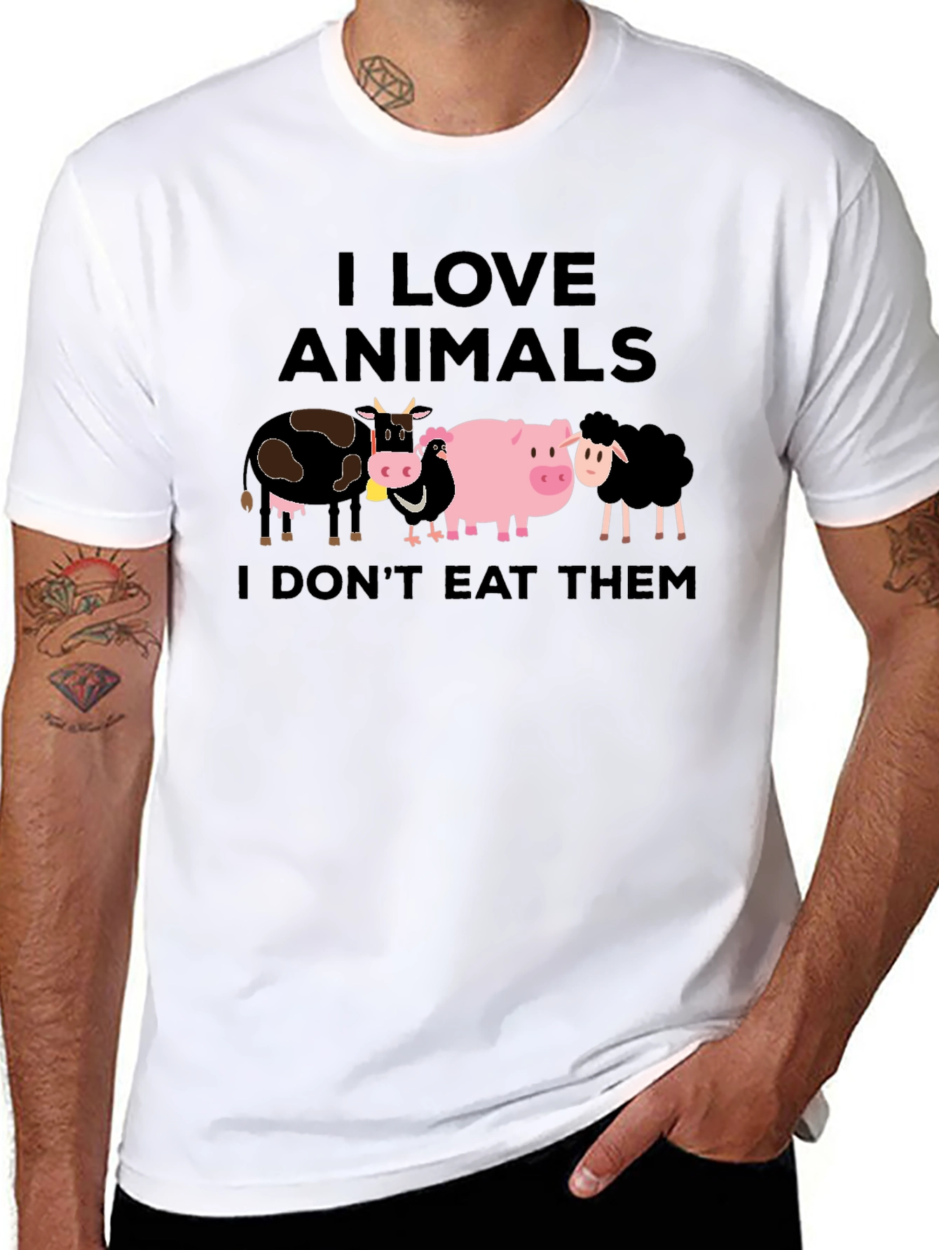 I Love Animals Vegan T-Shirt