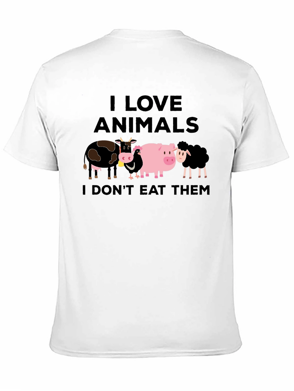 I Love Animals Vegan T-Shirt
