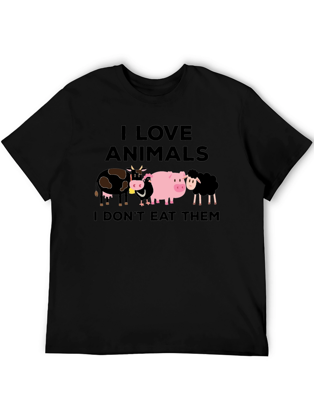 I Love Animals Vegan T-Shirt