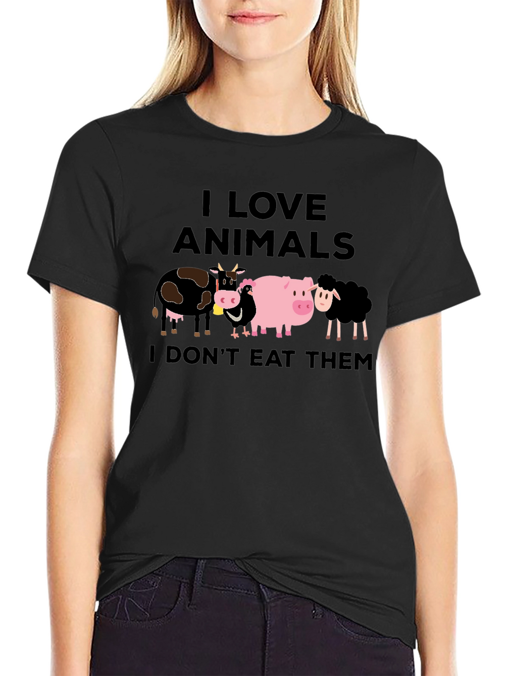 I Love Animals Vegan T-Shirt