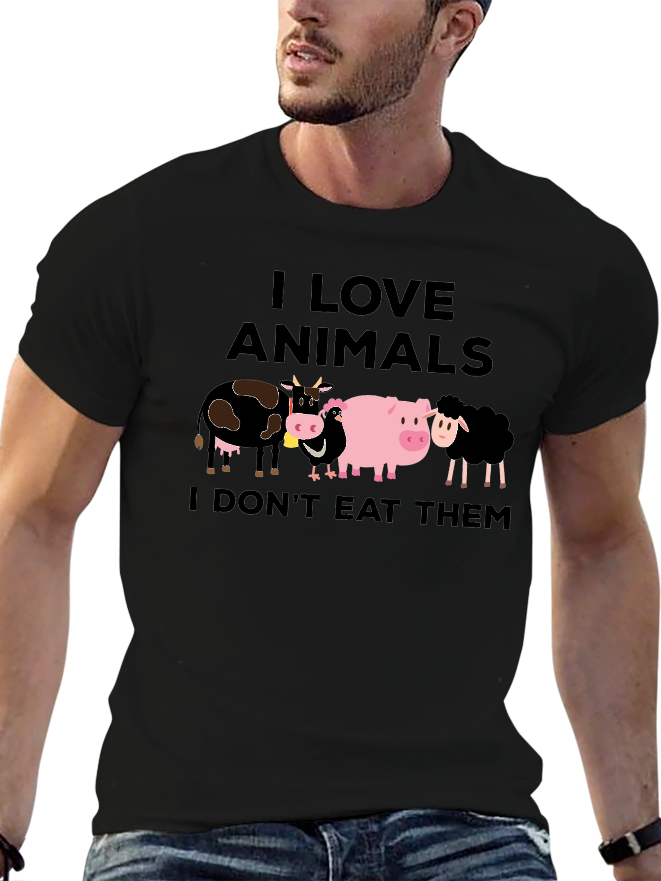 I Love Animals Vegan T-Shirt