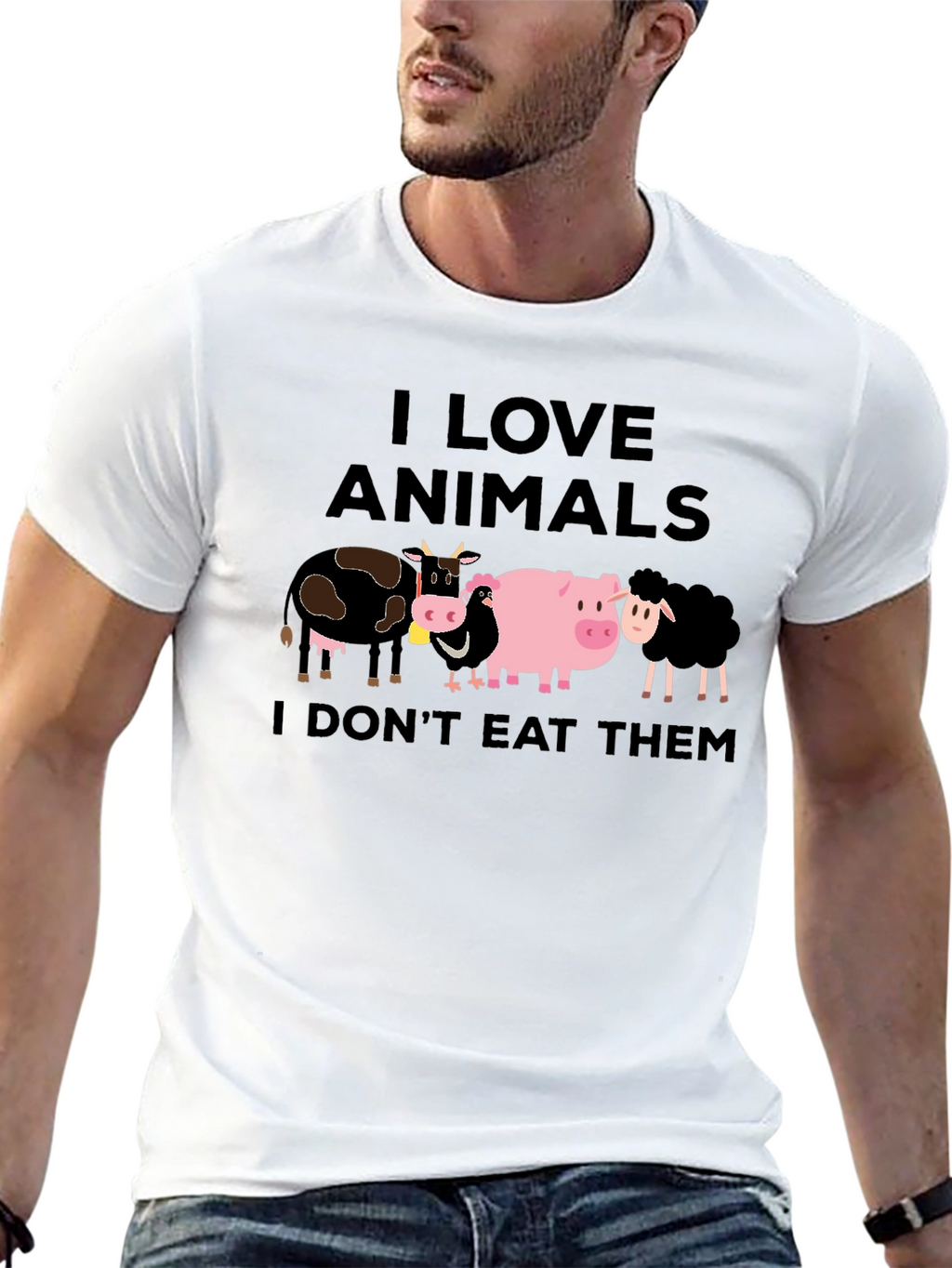 I Love Animals Vegan T-Shirt