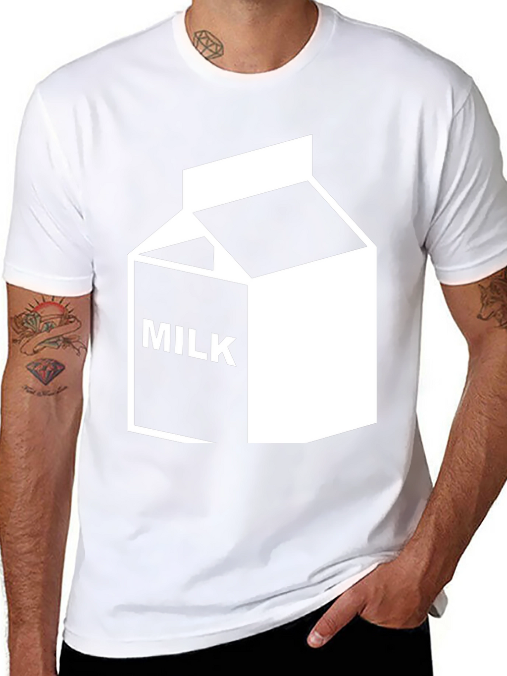 Black Milk Graphic Tee - Cool Cartoon Shirt