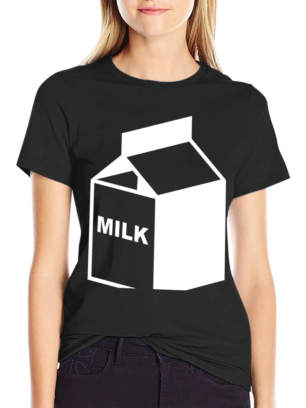 Black Milk Graphic Tee - Cool Cartoon Shirt