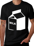Black Milk Graphic Tee - Cool Cartoon Shirt