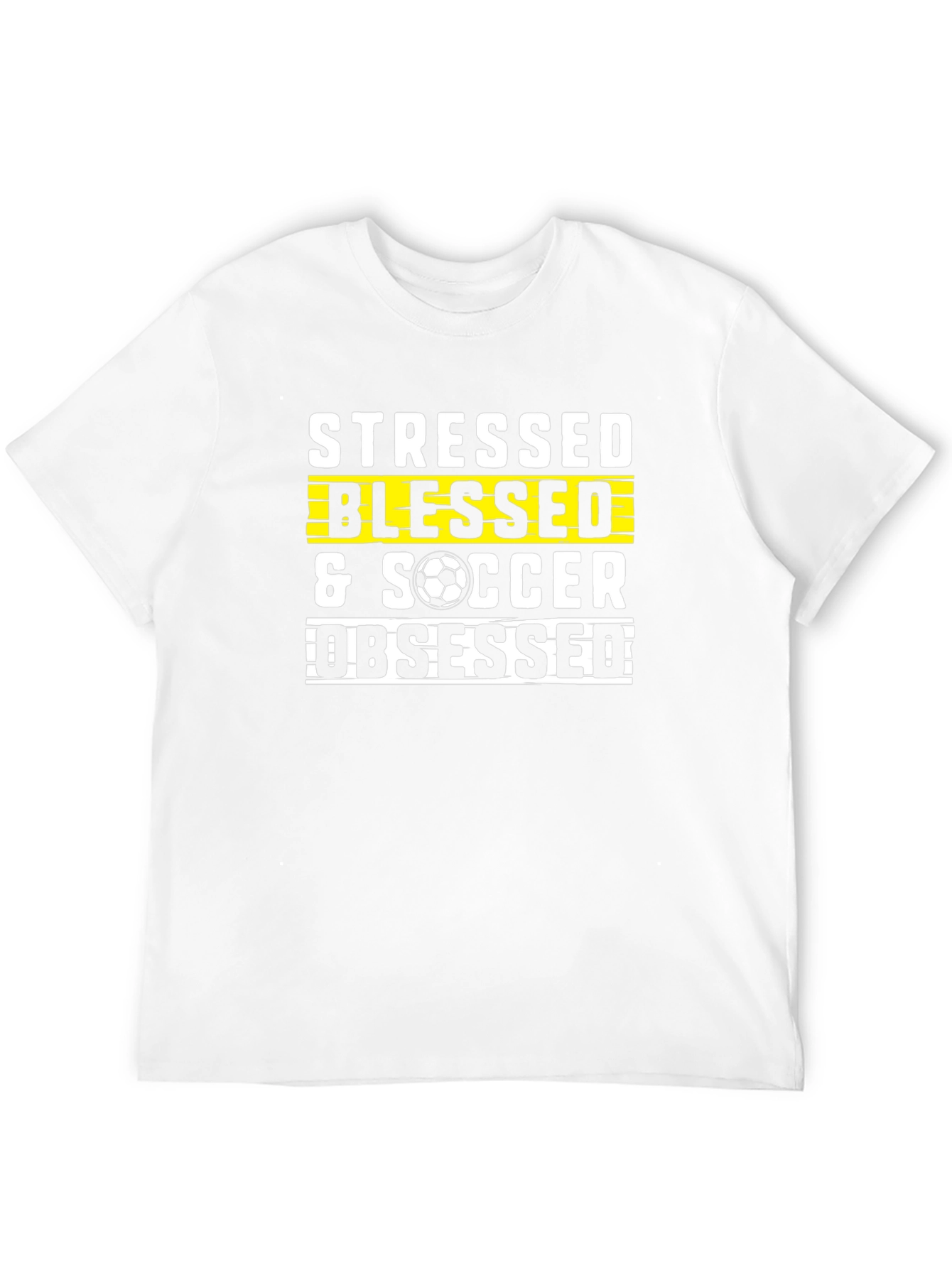 Stressed Blessed Soccer Obsessed Graphic T-Shirt