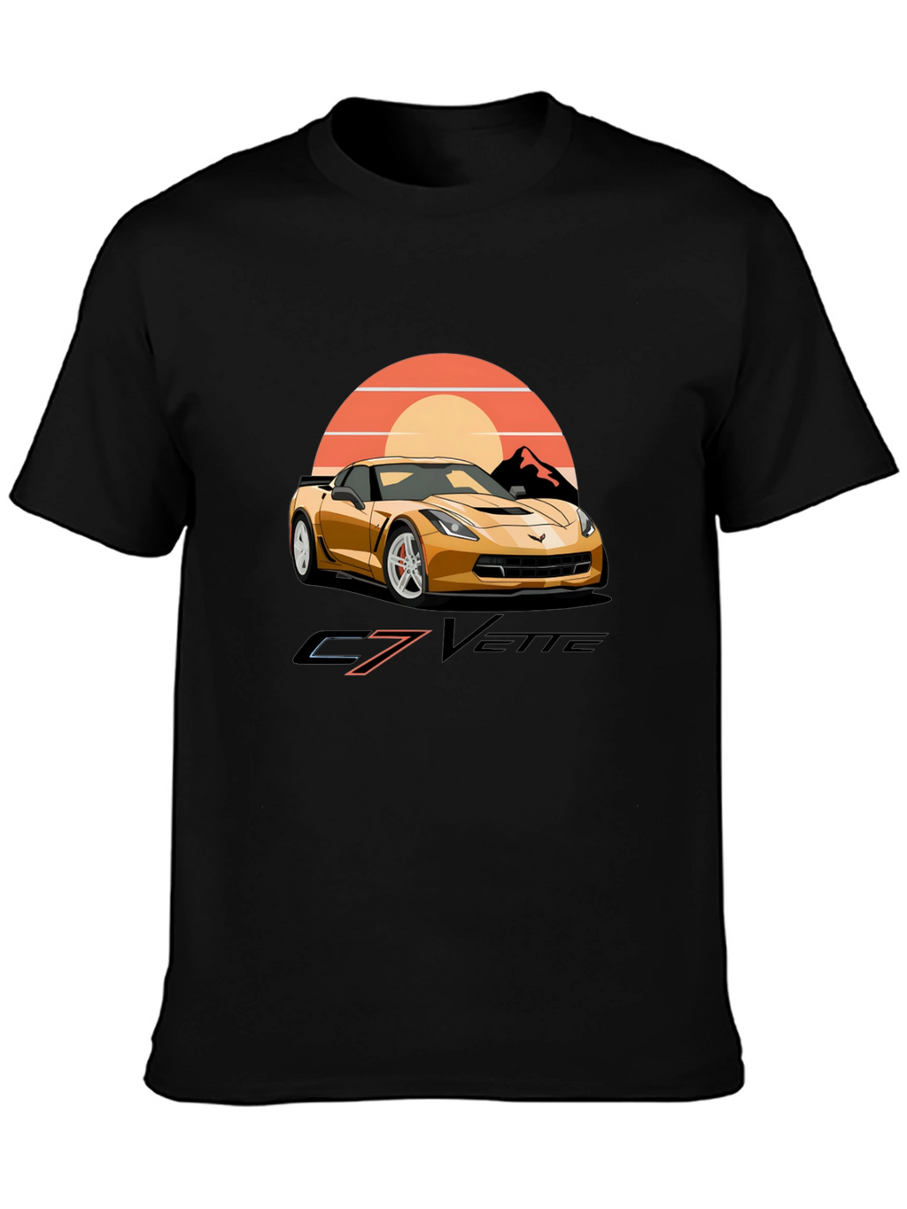 C7 Vette Graphic T-Shirt - Retro Car Design