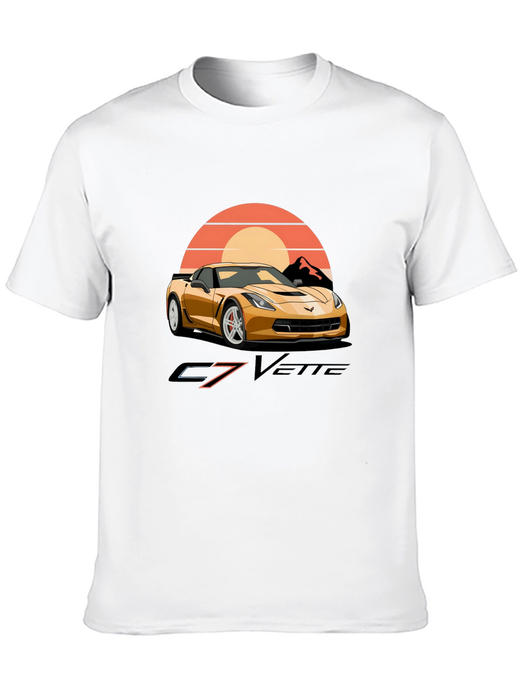 C7 Vette Graphic T-Shirt - Retro Car Design