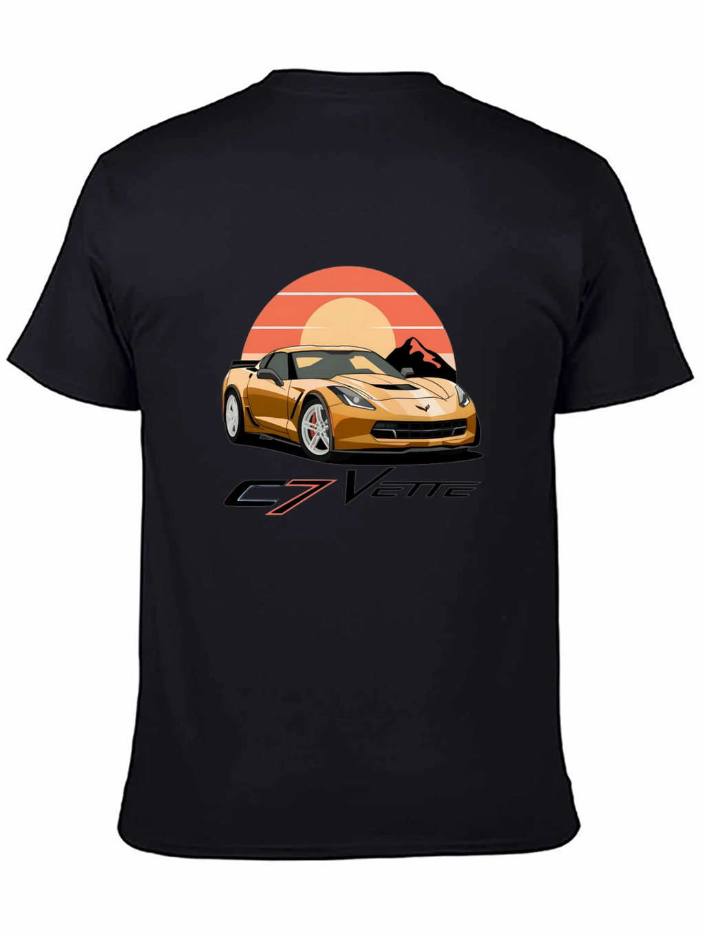 C7 Vette Graphic T-Shirt - Retro Car Design
