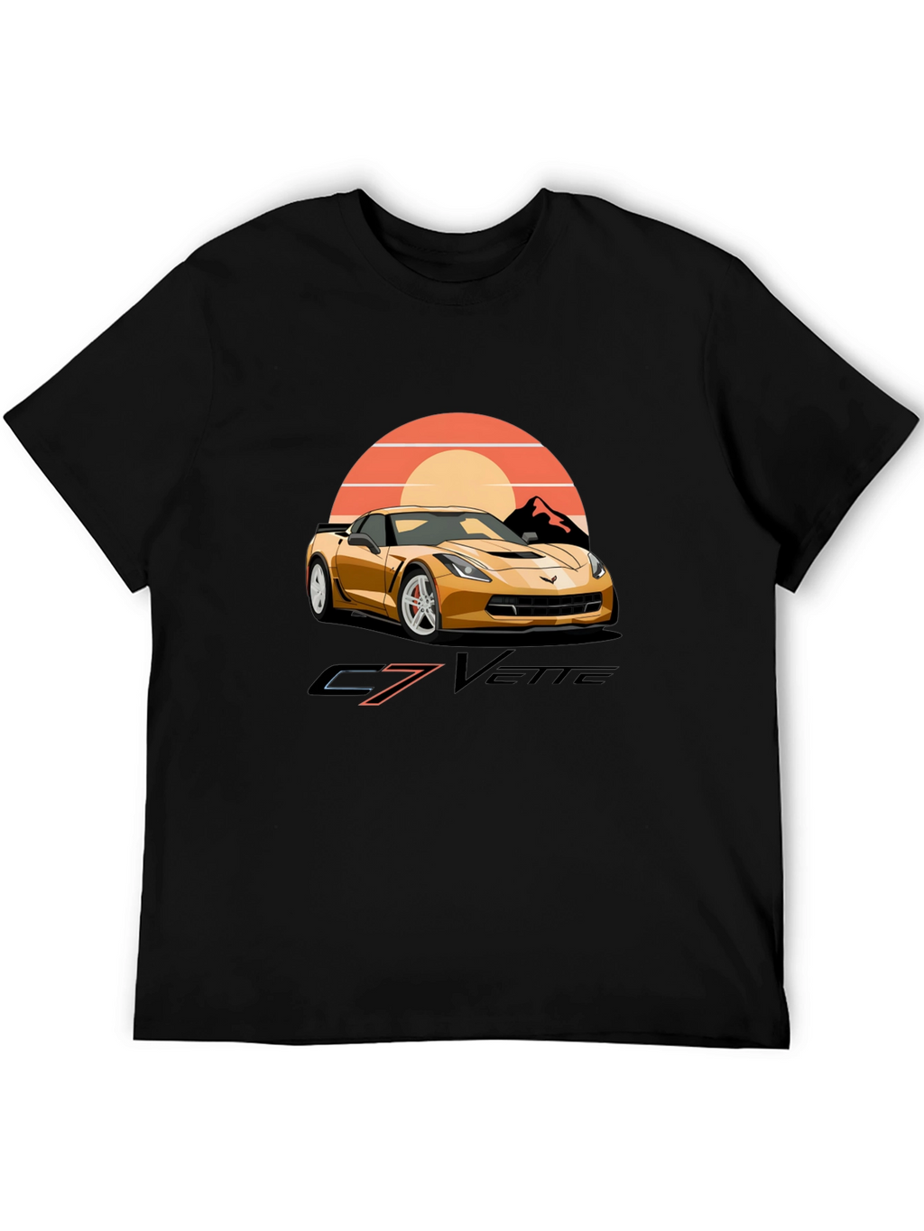 C7 Vette Graphic T-Shirt - Retro Car Design