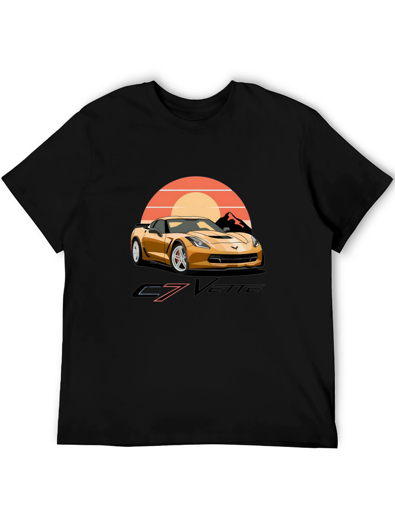 C7 Vette Graphic T-Shirt - Retro Car Design