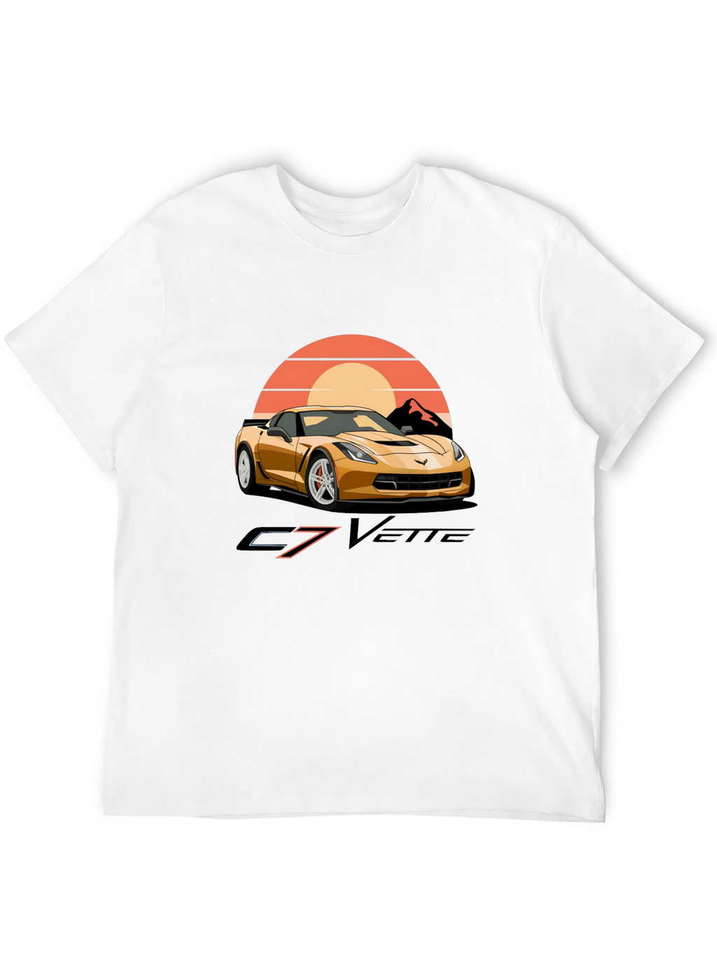 C7 Vette Graphic T-Shirt - Retro Car Design