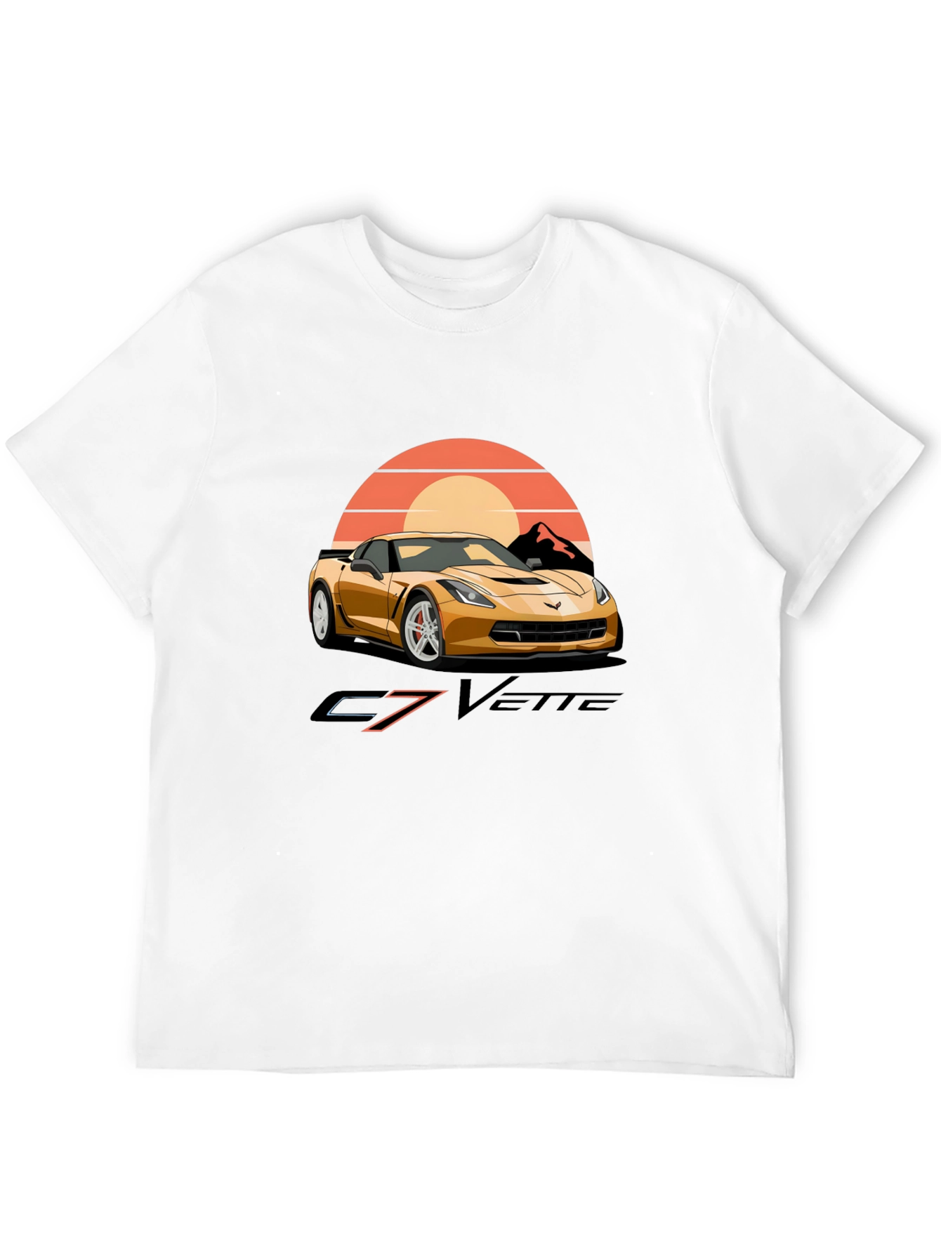 C7 Vette Graphic T-Shirt - Retro Car Design