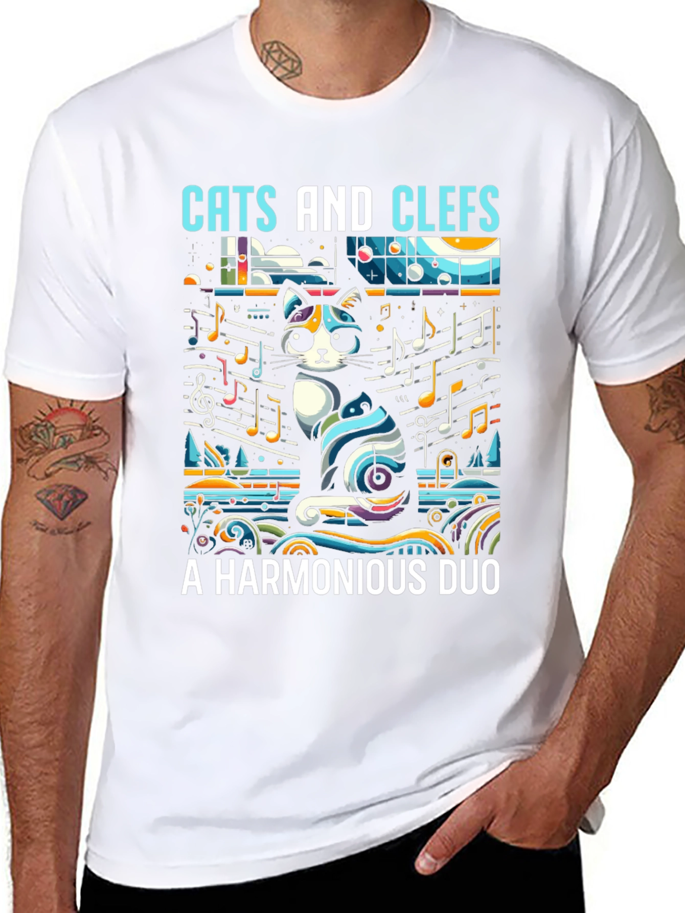 Cats and Clefs T-Shirt: A Harmonious Duo