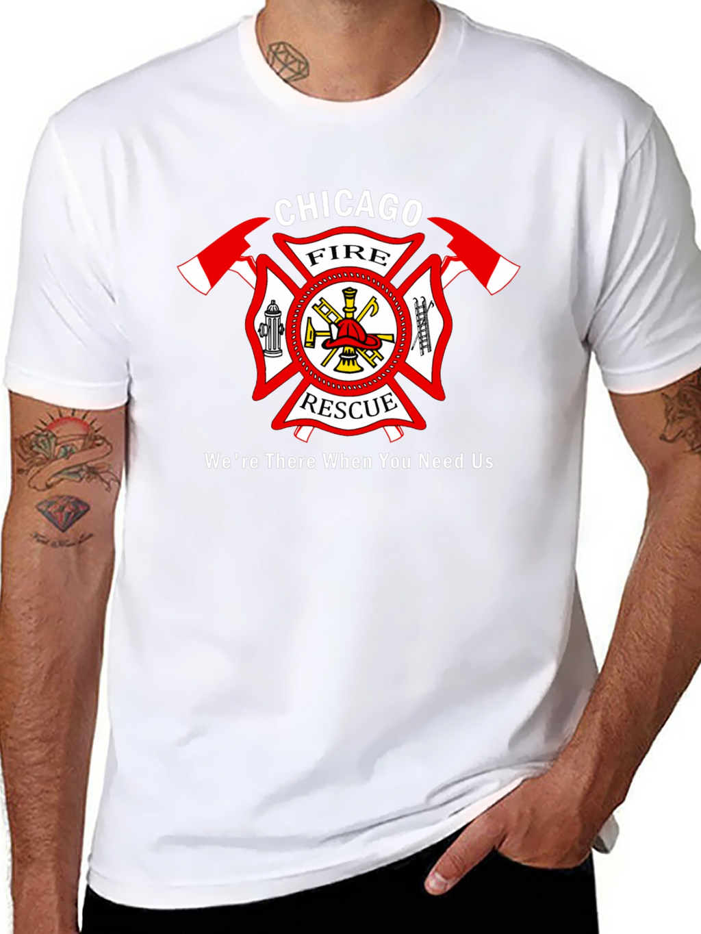 Chicago Fire Rescue Black T-Shirt