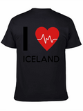 I Love Iceland T-Shirt - Heartbeat Design