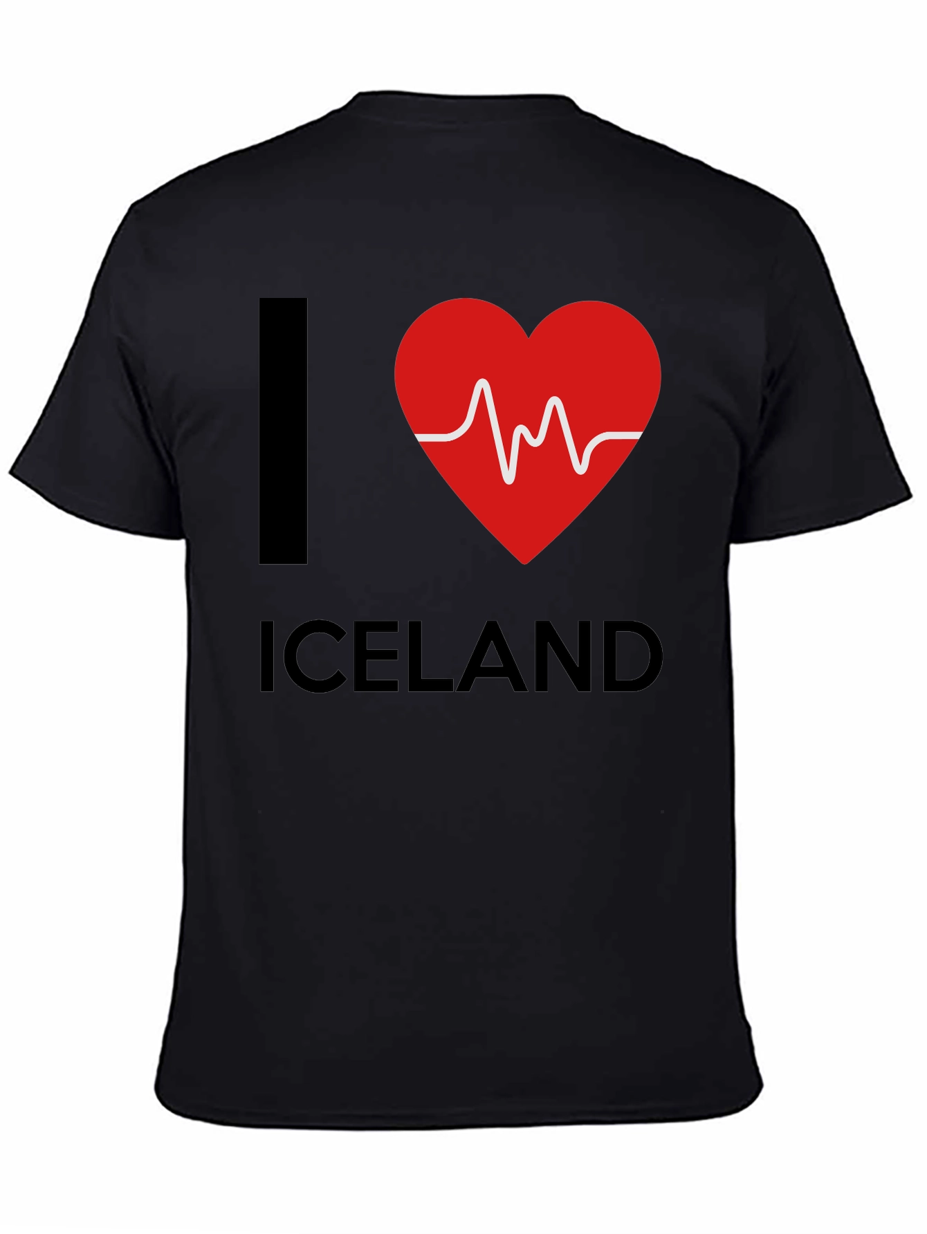 I Love Iceland T-Shirt - Heartbeat Design