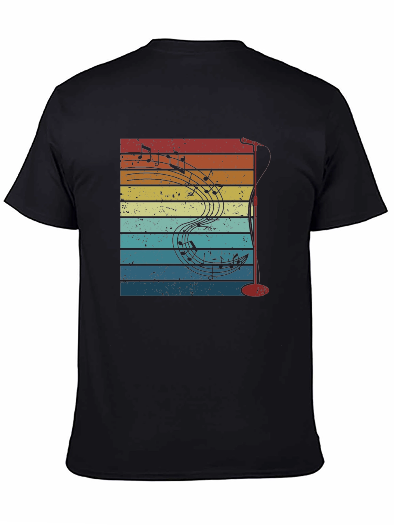 Retro Music Notes Graphic Tee