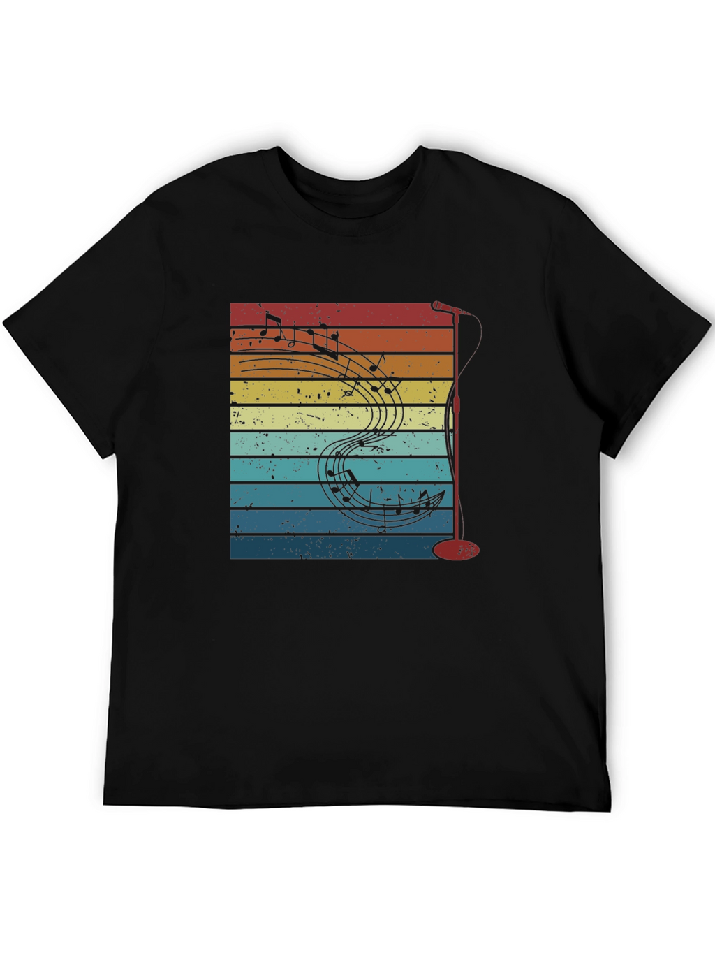 Retro Music Notes Graphic Tee