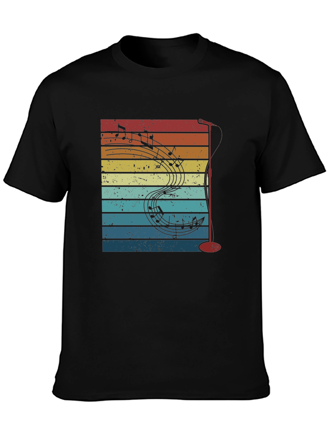 Retro Music Notes Graphic Tee