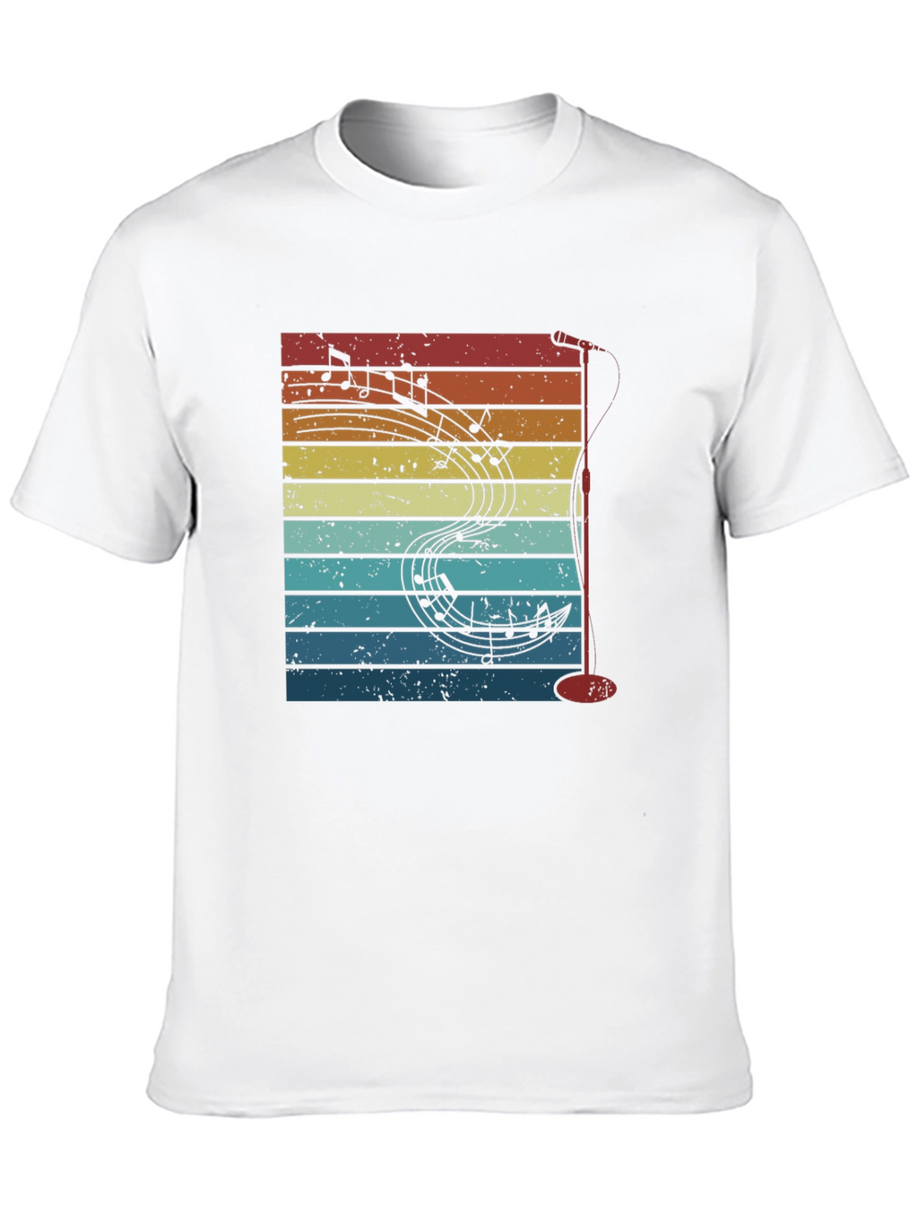 Retro Music Notes Graphic Tee