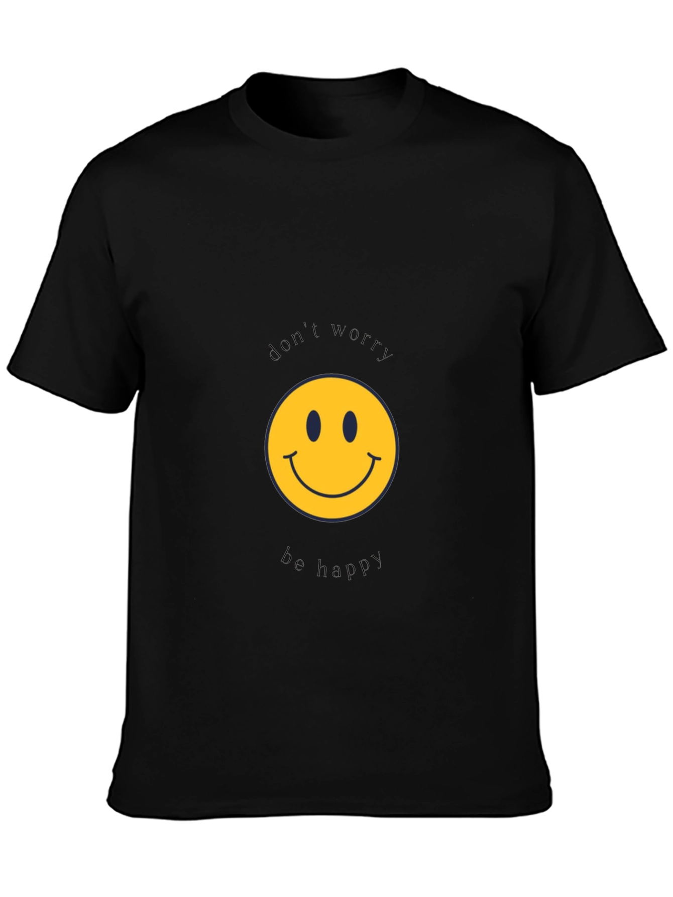 Dont Worry Be Happy Black T-Shirt