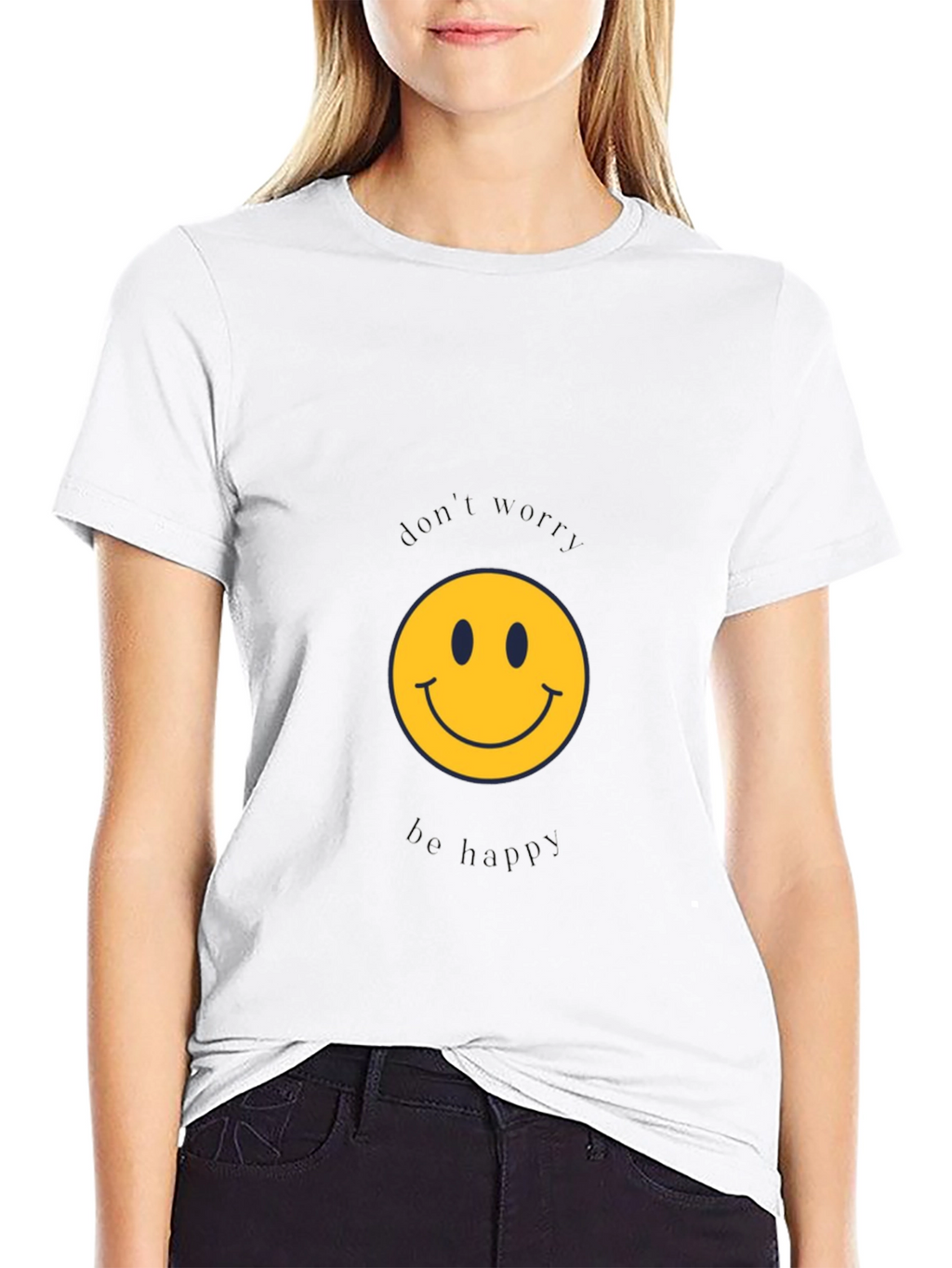 Dont Worry Be Happy Black T-Shirt