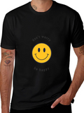 Dont Worry Be Happy Black T-Shirt
