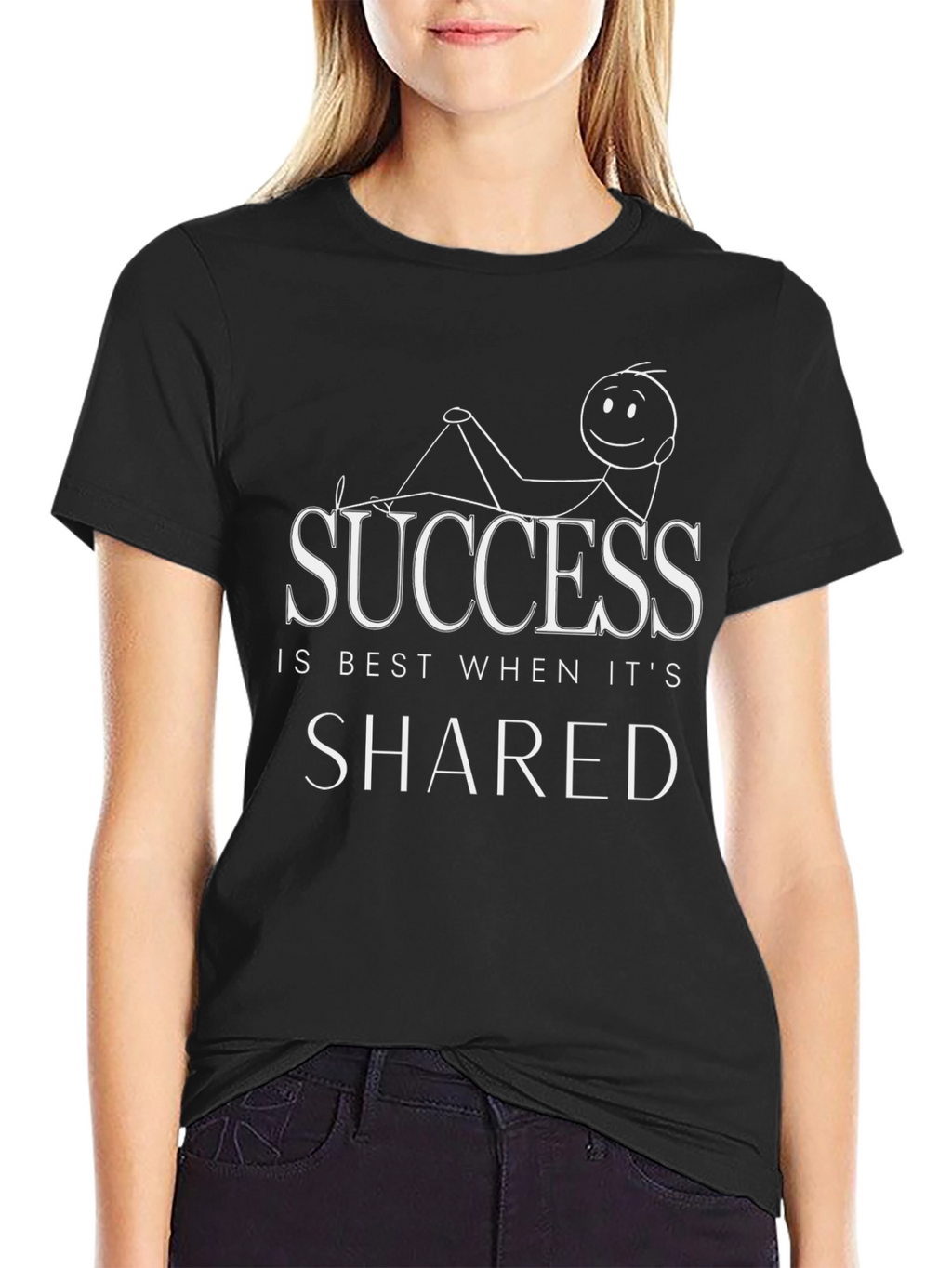 Success Shared T-Shirt Relaxed Fit Motivational Tee