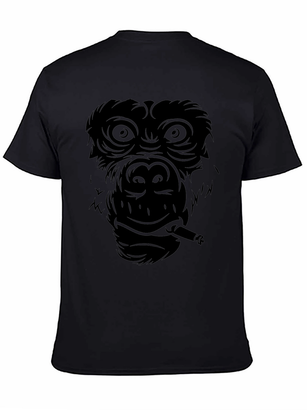 Smoking Gorilla Graphic Tee - Cool Black T-Shirt