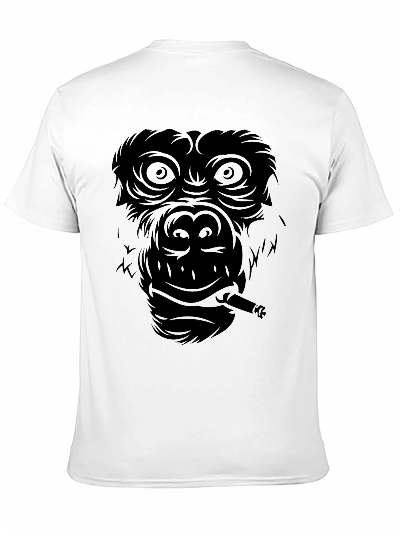 Smoking Gorilla Graphic Tee - Cool Black T-Shirt