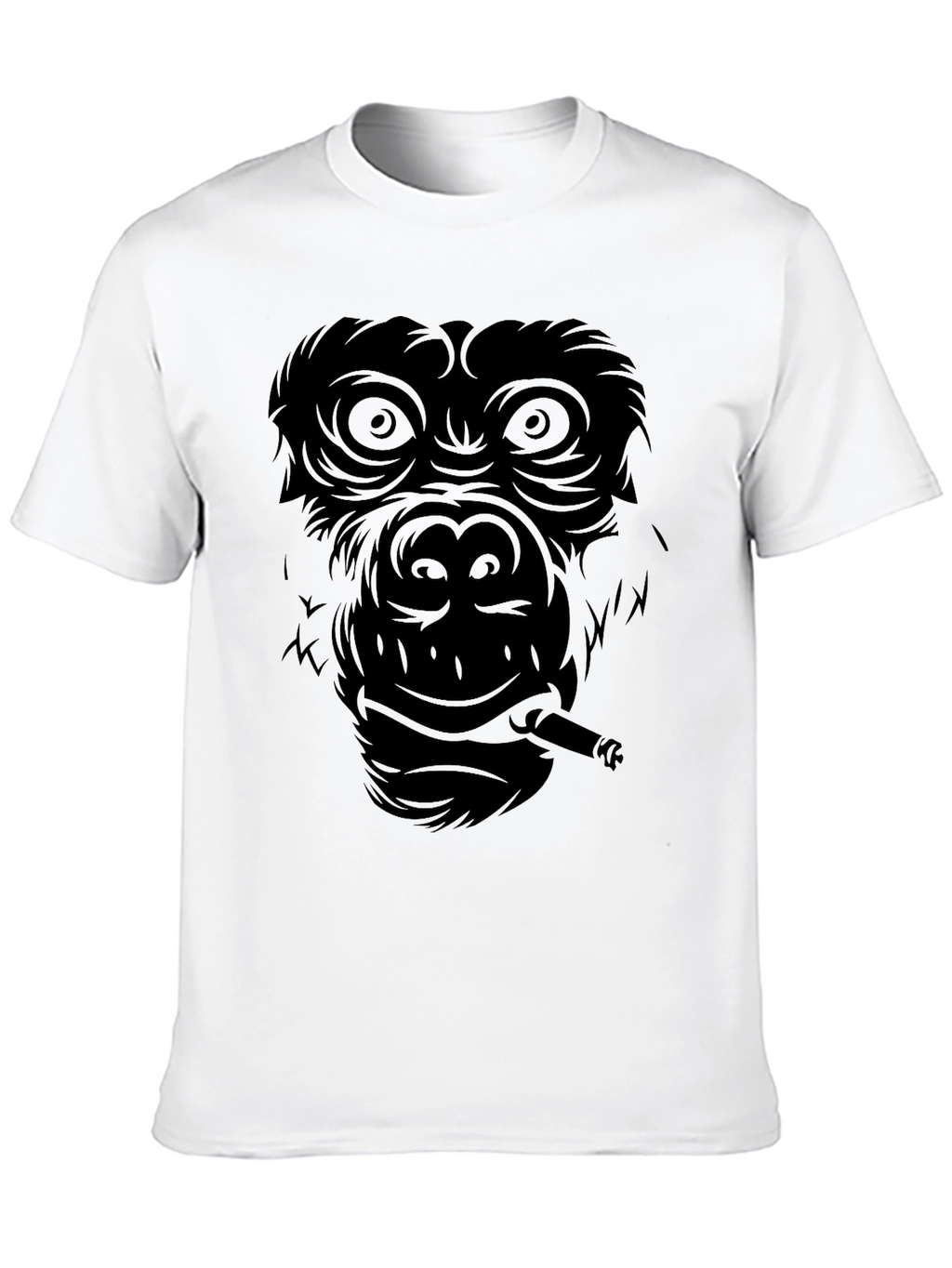 Smoking Gorilla Graphic Tee - Cool Black T-Shirt