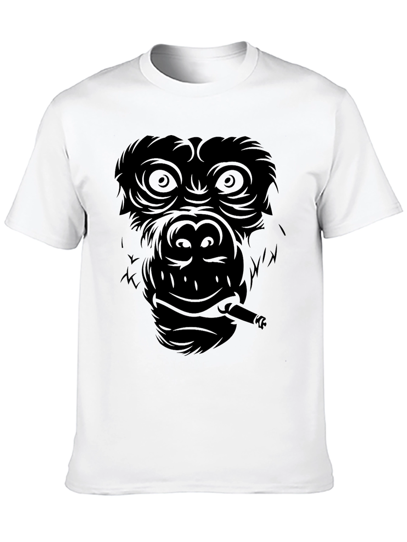 Smoking Gorilla Graphic Tee - Cool Black T-Shirt