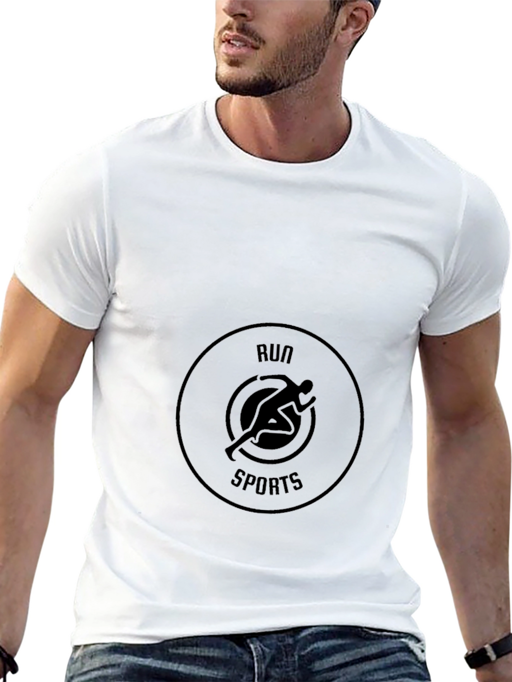 Run Sports Graphic T-Shirt - Black